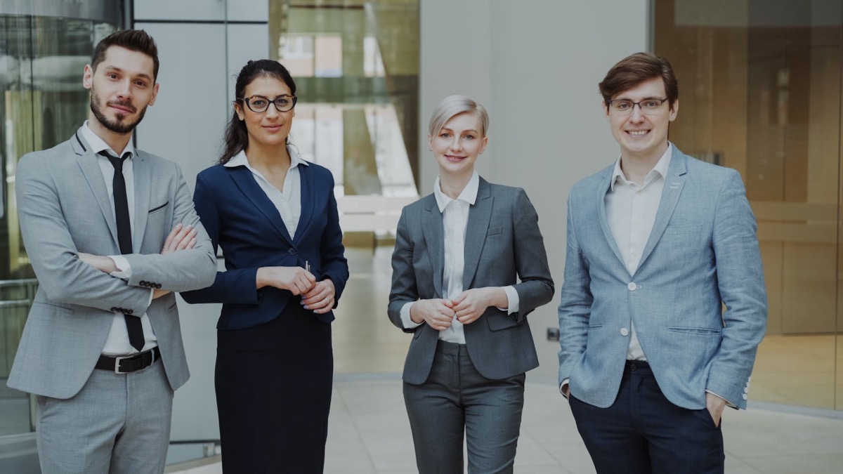 A business team meeting in Australia